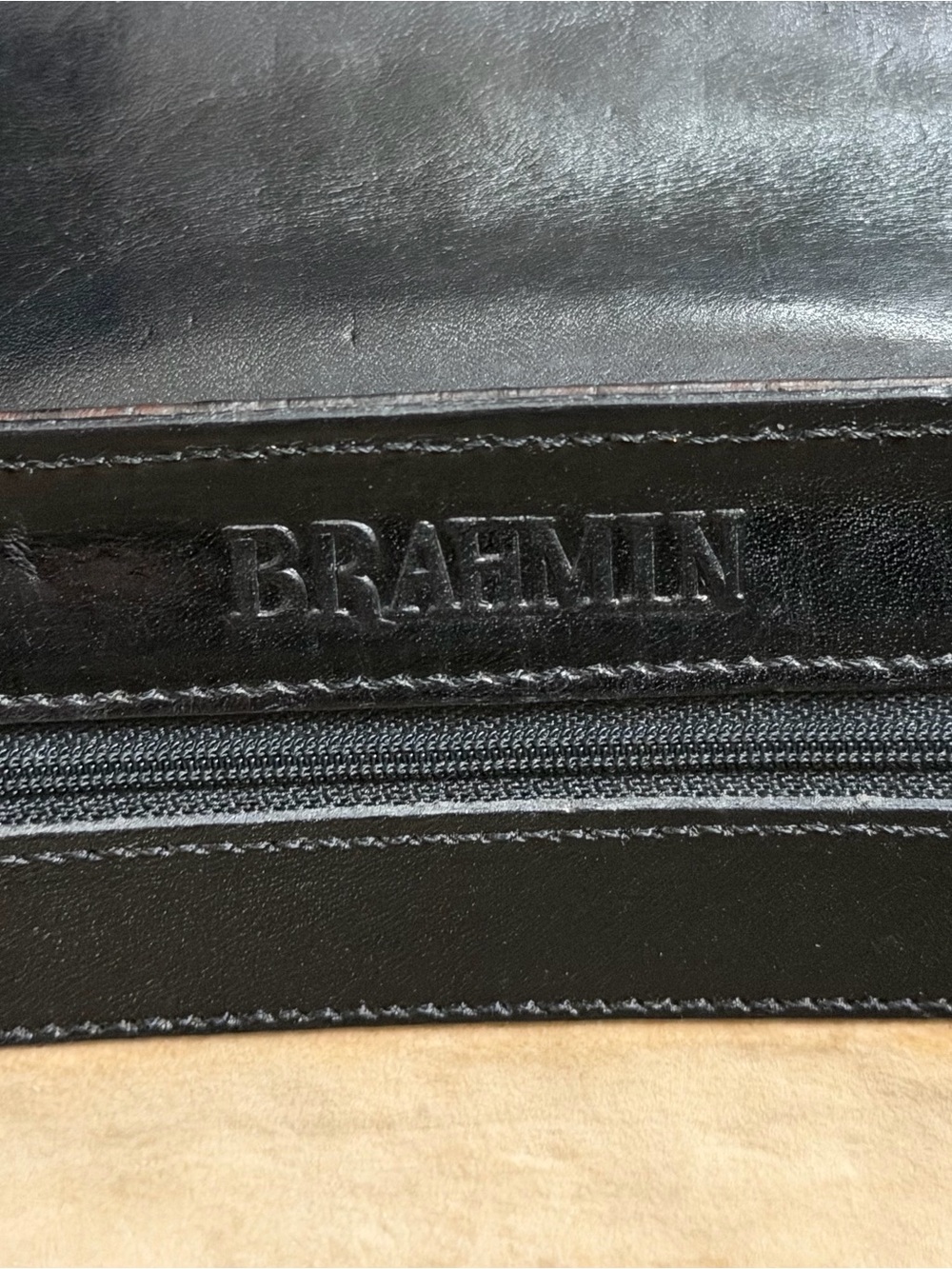Vintage Brahmin Brown Croc Embossed Leather Shoulder Bag + Wallet - Picture 7 of 9